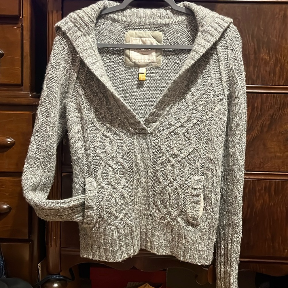 Heather grey sweater.